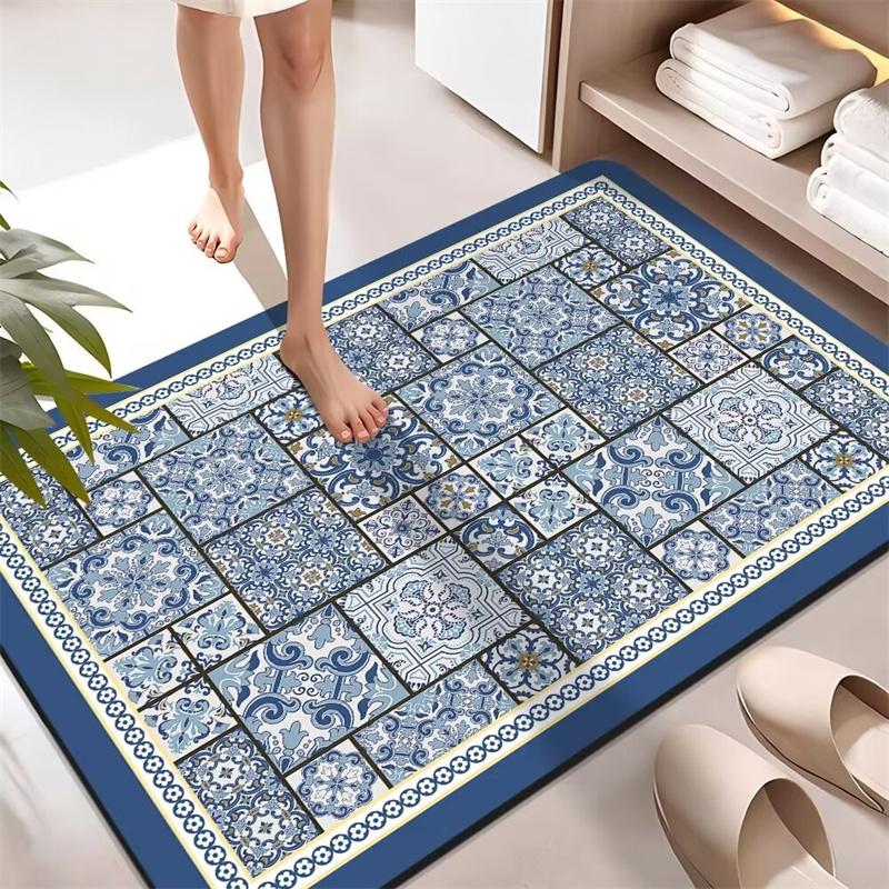 Ванная Водонепроницаемый Нескользящий Износостойкий Ковер Кухонный Коврик для Пола Придверный Коврик Устойчивый Нескользящий Моющийся Коврик для Ног Входной Придверный Коврик