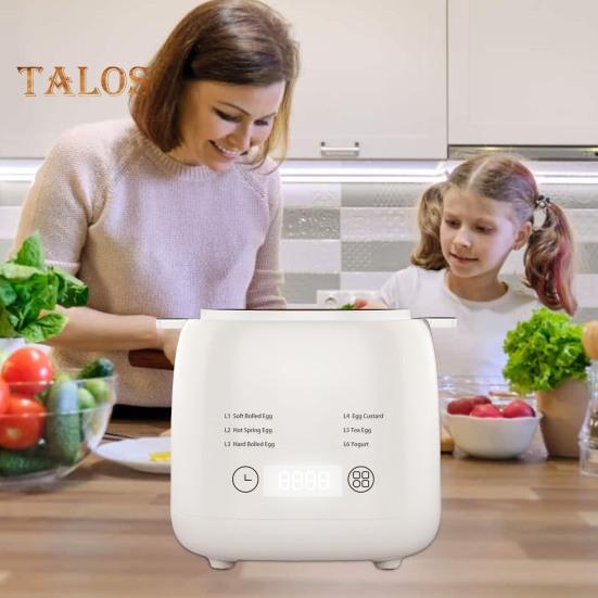Электрическая яйцеварка 6-в-1 Rapid с автоматическим отключением, звуковым напоминанием, дизайном сенсорного экрана, пищевым классом, не содержащим бисфенол-А, умная электрическая яйцеварка