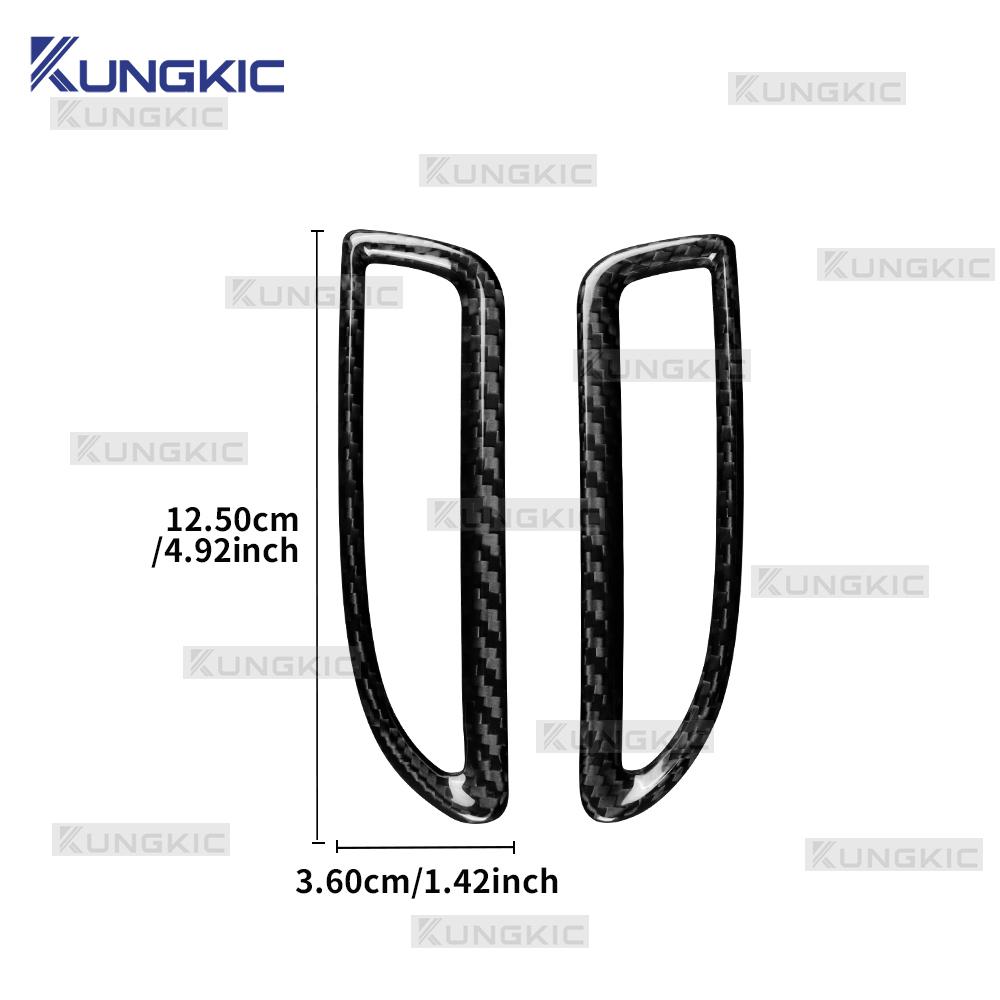 Real Hard Carbon Fiber Sticker For Abarth 595 695 2017 2018 2019 2020 2025 2025 2025 2025 Car Rear Side Air Intake Frame 1Pair