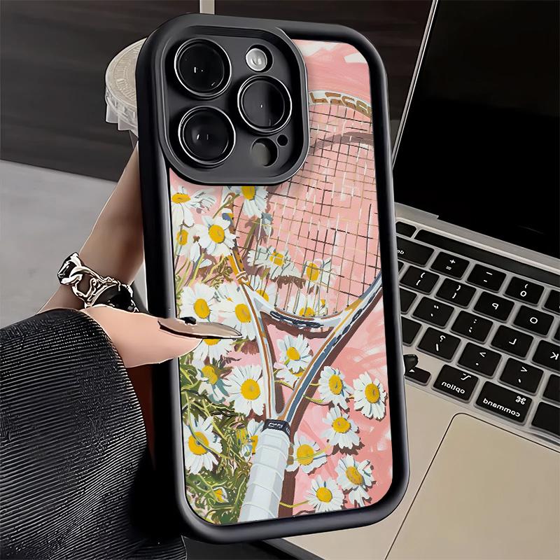 Чехол для телефона iPhone 17 Air 16E 15 16 Pro Max Теннисный Спортивный Чехол 14 Plus 13 12 Mini Мягкий Силиконовый Fundas