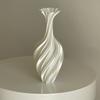 3D Printed Abstract Twist Vase 25cm Modern Nordic Home Decor Artistic Flower Arrangement Centerpiece Sculptural Decor Home