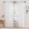 1Pcs Rod Pocket Lace Curtain 150x200cm Window Drape Shades New Sheer Curtain  Living Room Decoration