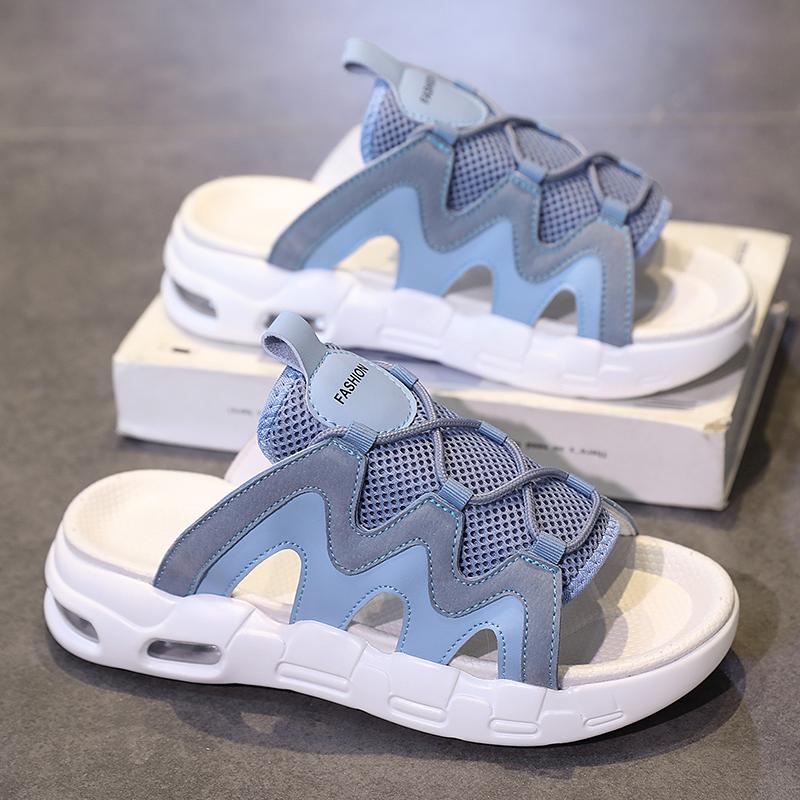 Summer Sandals Outdoor Thick Sole Versatile Beach Anti Slip Air Cushion Shoes Brand Designer Fashion Wear Resistant Slippers 47