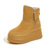 Thick-soled Snow Boots Women's 2025 Winter New Piled Thickened Cotton Shoes Inner Height Increase Women's Shoes Warm Cotton Boots Women's Boots