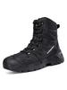 Men High-top Boots Outdoor Anti-slip Lace-up Combat Boots Men Comfortable Breathable Wear-resistant Thick-soled Hiking Shoes Men