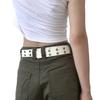 Wide Side For Man Star Hole Waist Strap Women Waistband Double Grommet Hole Korean Waist Belts