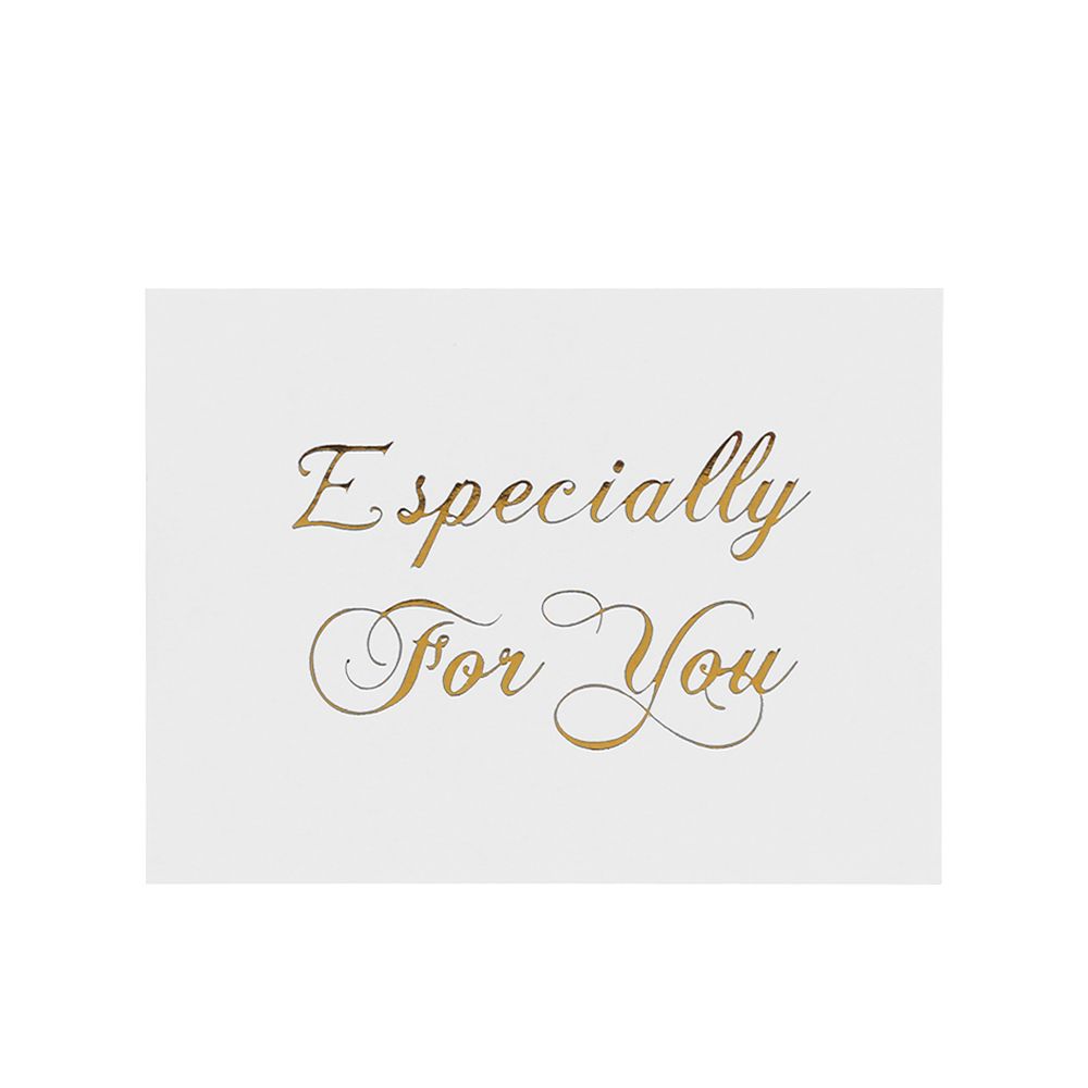 Simple Design Wedding Party Gold Stamping White Greeting Card Handwriting Message Cards Thank You