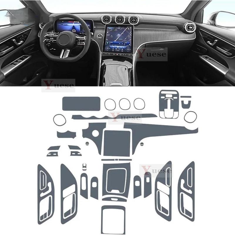 For Mercedes-Benz GLC W254 -2024 Car Interior Center Console Transparent TPU Protective Film Anti-scratch Sticker