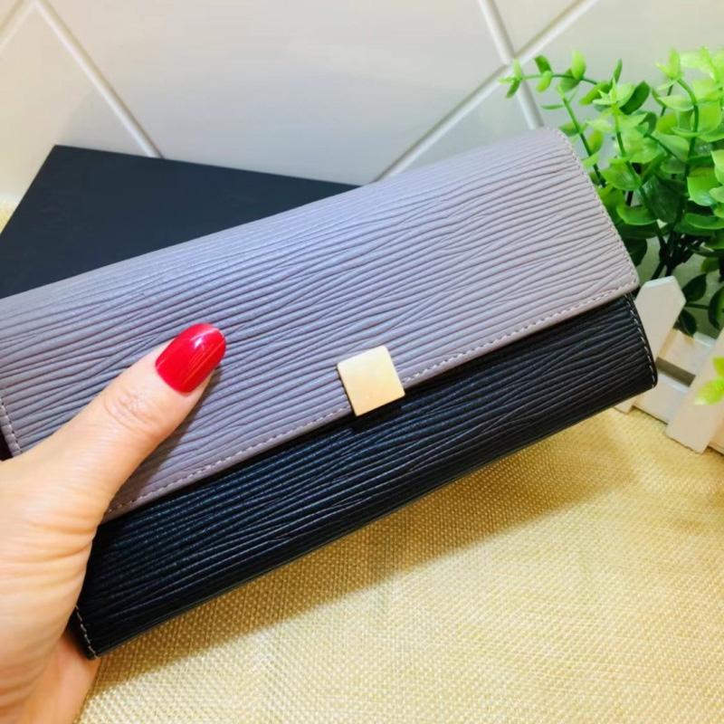 2025 Текстурированные Длинные Женские Кошельки Роскошный Кошелек-Клатч из Натуральной Кожи Двухцветный Кошелек Бифолд Брендовый Стиль Первый Слой Коровьей Кожи Кошелек Без Логотипа