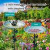 32Inch Metal Ground Stake Shepherd Hook Bird Bath Feeder With Decorative Lotus Leaf Design For Garden Outdoor Bird Lovers