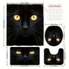 1/4 шт. Роскошный черный кот водонепроницаемый комплект занавесок для душа декоративный набор для ванной комнаты нескользящий коврик для унитаза коврик для ванной и 12 крючков