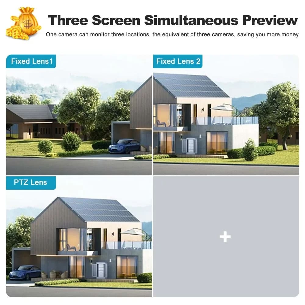 Новая 4G SIM-карта Солнечная камера 12MP HD ночного видения WIFI 6K Умный дом Безопасность Видеонаблюдение 2-стороннее аудио IP-камеры Умный дом