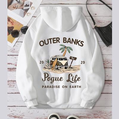 Осенне-зимняя женская толстовка с воротником-мешком и бархатным принтом с капюшоном и надписью Популярная женская толстовка