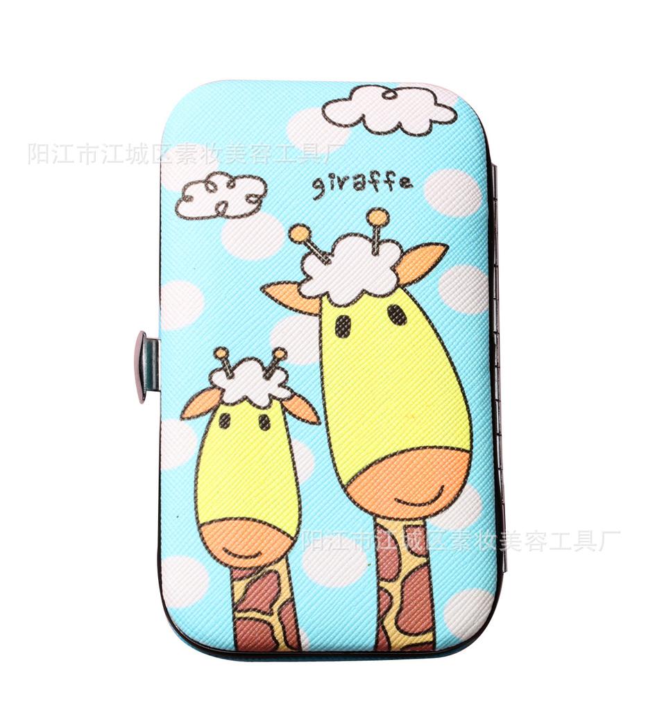 Cute Cartoon Stainless Steel Mini 7pcs Nail Clipper Set Care Low Price Manicure & Pedicure Gift Kit with Box and Polish