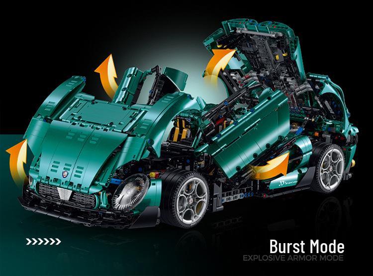 Гу Ли 10621 Альфа Ромео 1:8 Сложных Моделей Спортивных Автомобилей из Строительных Блоков