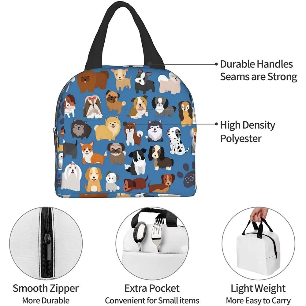 Изолированная сумка для ланча для собак и щенков, женская сумка-холодильник, герметичная многоразовая сумка для ланча для девочек, для работы в офисе, школы, пикника, портативная
