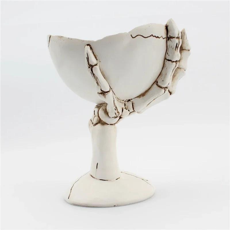 Поднос для хранения скелета Статуя Художественное произведение Скульптура скелета Ювелирные изделия Ключи Закуски Украшения Коробка для хранения Домашний декор Искусство Подарок