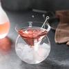New Molecular Mixology Interlayer Triangle Tail Iced Crystal Wine Glass Cone Martini Globular Set Bartender Special Drinking Cup