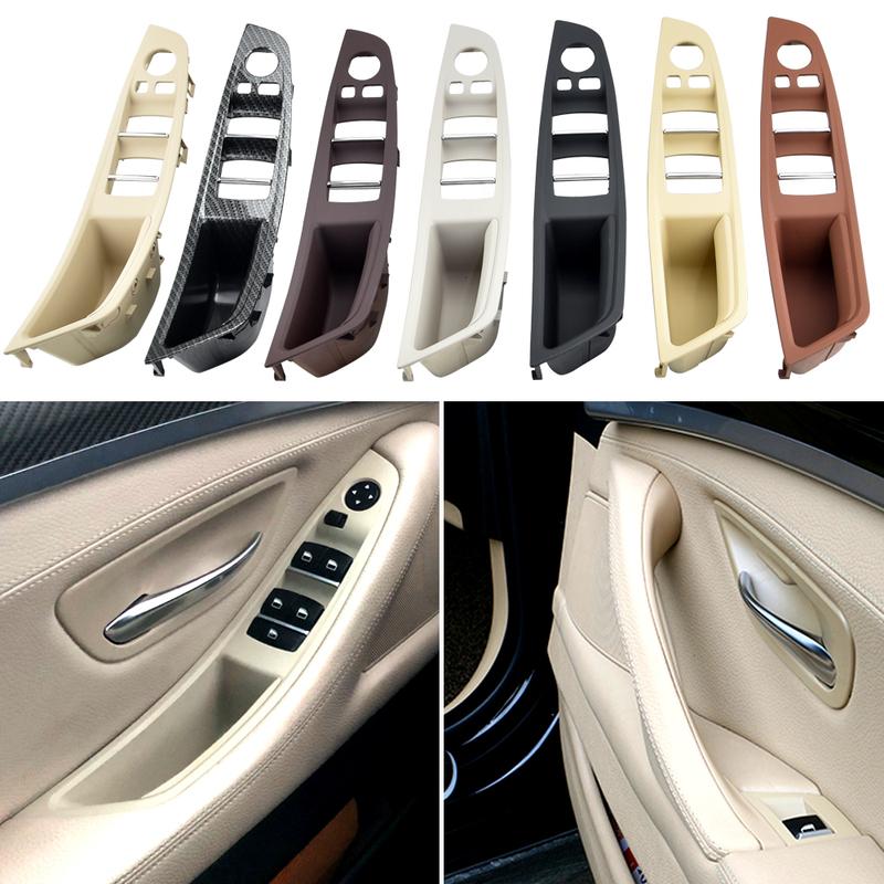 Для BMW 5 серии F10 F11 F18 Внутренняя панель Ручка-подтягиватель Отделка Крышка Углеродное волокно RHD LHD Салон автомобиля Ручка двери Подходит