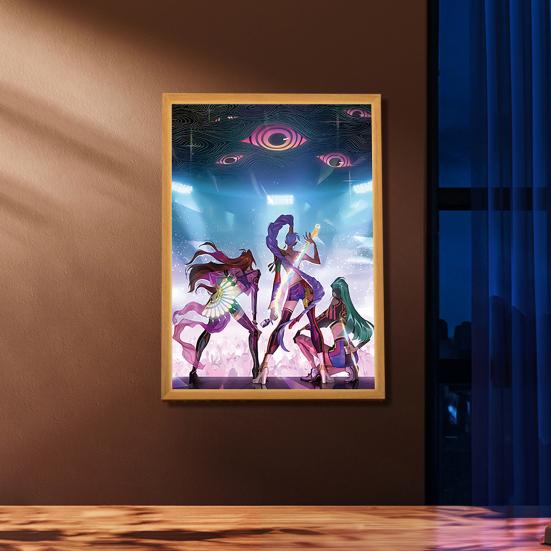 Картина Лампа Перезаряжаемый Светодиодный Свет Светящийся Настенный Художественный Свет Яркий Цвет Художественное Освещение Ночник