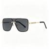 Xiaomi Oversized Double Bridge Metal Sunglasses for Men Women Gradient Lens Fashion Square Shades for Travel Beach Daily Outdoor