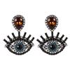 Devil's Eye Drip Oil Alloy Earrings: Trendsetting European & American Street Style