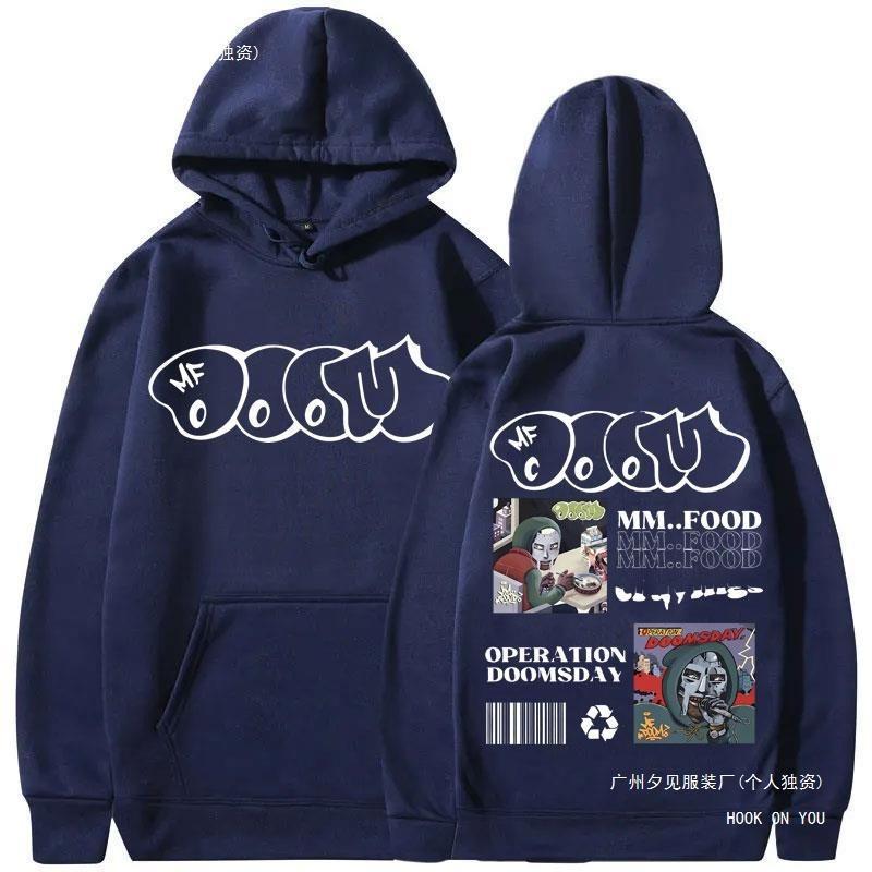 Rapper Mf Doom MM FOOD Doomsday Album Graphic Hoodie Men New Fashion Hoodies Funny Printing Hoodie Harajuku Sweatshirts Men Long