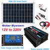110/220V Solar Power System 20W Solar Panel Battery Charge 30A Controller 6000W Inverter Modified Sine Wave Power Generation Kit