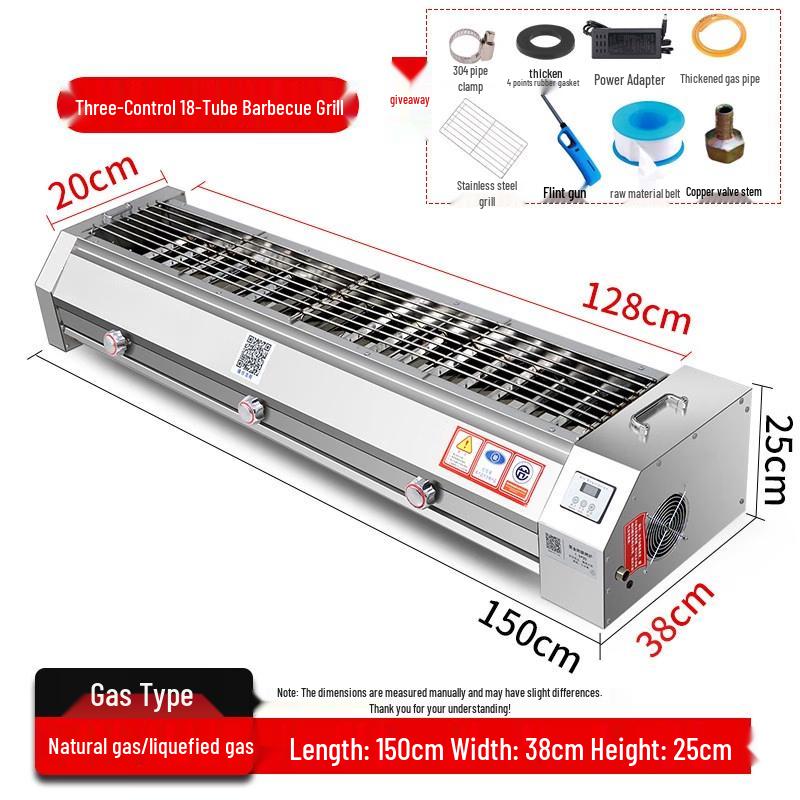 RSRDDY Commercial Smokeless LPG BBQ Grill