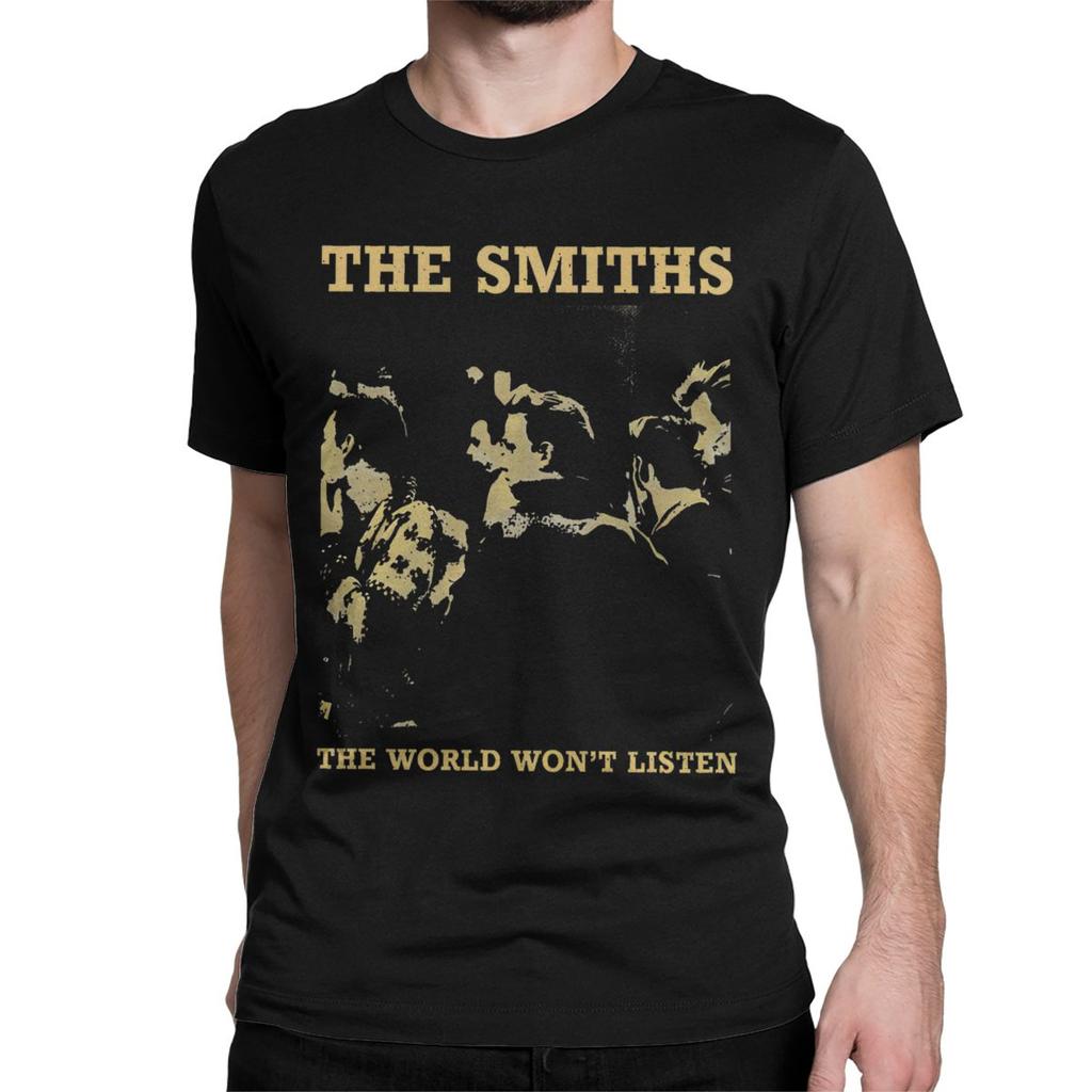 Повседневные винтажные футболки The Smiths для мужчин и женщин, с круглым вырезом, из чистого хлопка, футболки инди-панк-рок-группы, новинка, топы