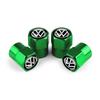 T264PCS Metal Car Wheel Tire Valve Caps Stem Cover Car Accessories For Volkswagen GTI Polo Golf Passat Scirocco Jetta Touareg RLINE