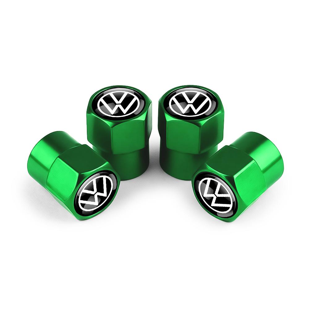 T264PCS Metal Car Wheel Tire Valve Caps Stem Cover Car Accessories For Volkswagen GTI Polo Golf Passat Scirocco Jetta Touareg RLINE