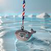 Cute Design Whale Pendant Lovers Theme Whale Keyring Whale Keychain  Daily Accessories