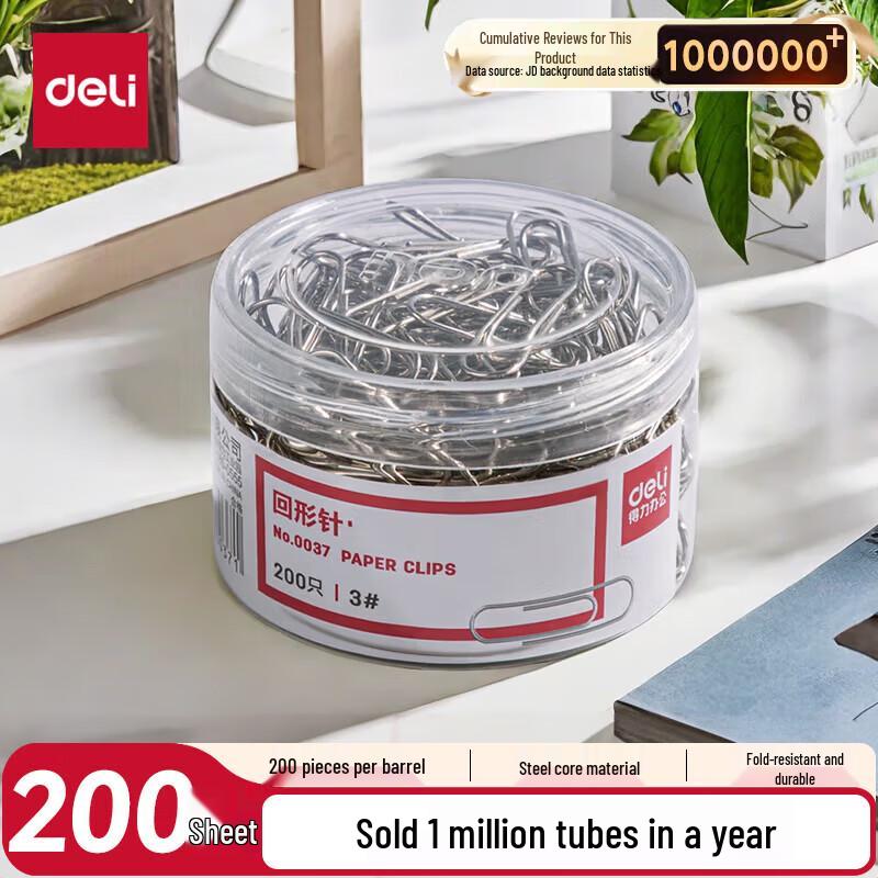 Deli 29mm Nickel-Plated Paper Clips