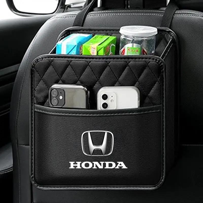 Car Hot 2025 Car Storage Bag Multi-function Seat Back Storage Pocket Suspension for Honda Civic Accord CRV HRV Jazz City Odyssey