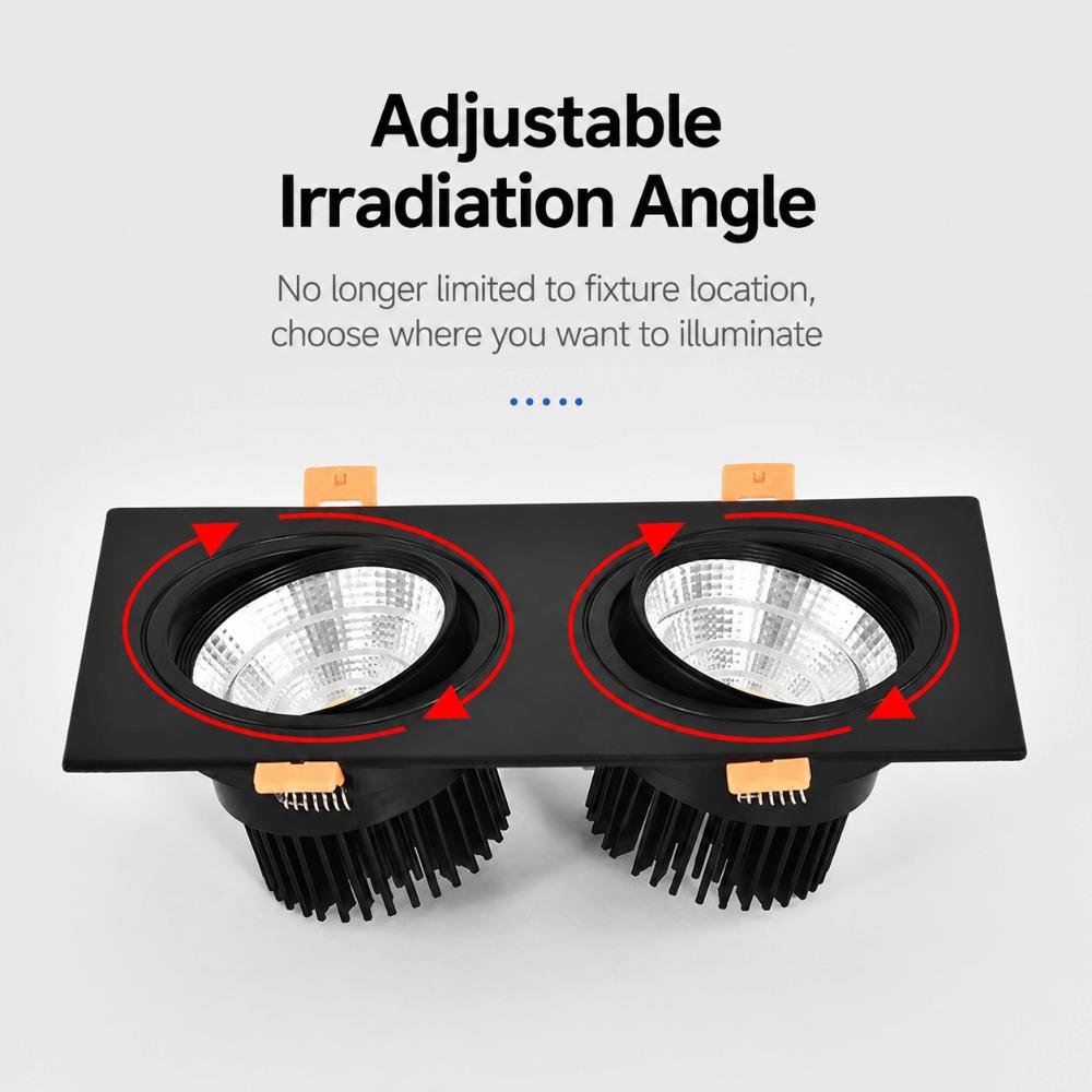 2 X 7W Recessed Ceiling Light Double Head LED Ceiling Light High Efficiency Downlight  Cafe