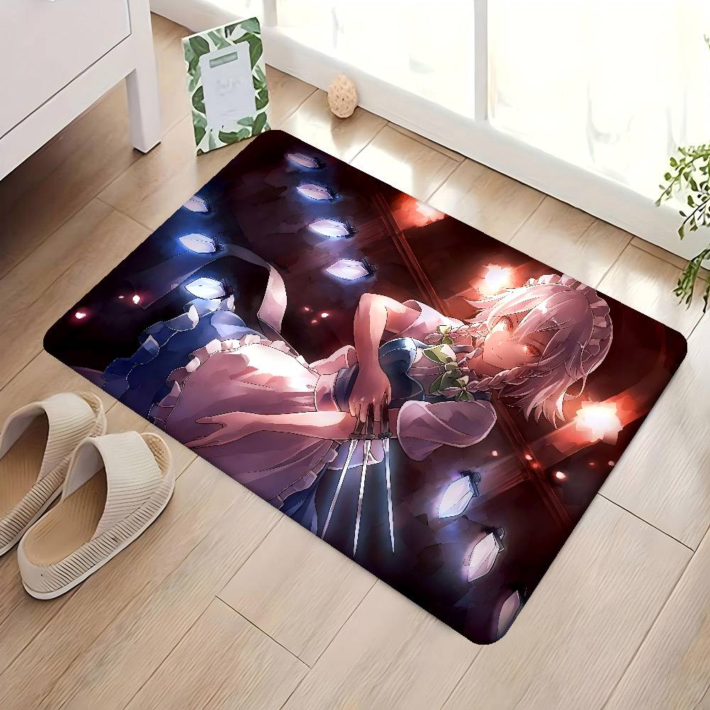 Sakuya Izayoi Cartoon Floor Mat Cheaper Anti-slip Modern Living Room Balcony Printed Bedside Mats