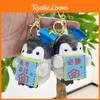 Adorable Plush Penguin Keychain Doll Soft Pp Cotton Cuddly Toy For Bags And Keys