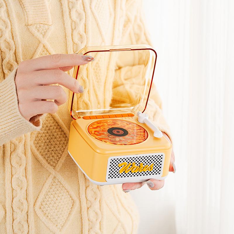 White Noise Bluetooth Speaker Mini Retro Portable Vintage Sleep Aid Bluetooth Speaker wireless stereo ambient light subwoofer