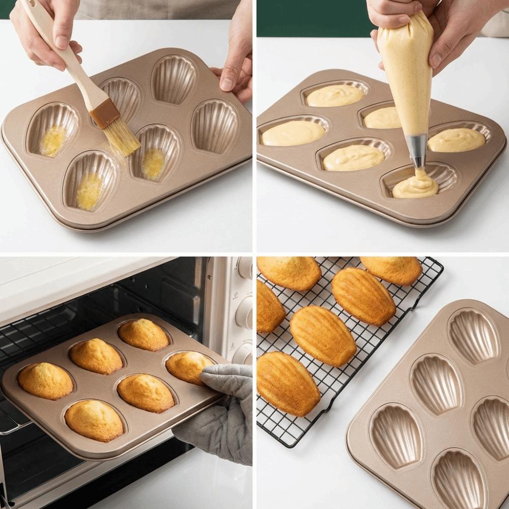 Carbon Steel Muffin Pan Non-Stick Baking Mold Kitchen Accessories Shell Baking Pan Kitchen
