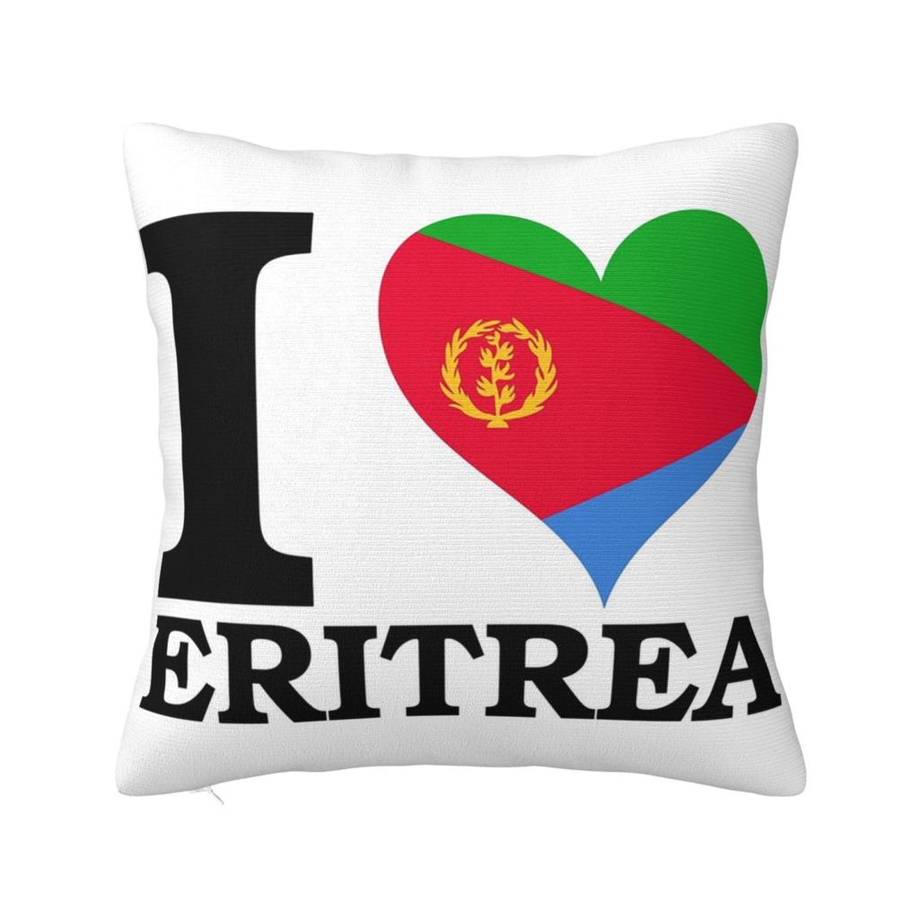 Flag Of Eritrea Square Pillowcase Pillow Cover Polyester Cushion Zip Decorative Comfort Throw Pillow for Home Living Room