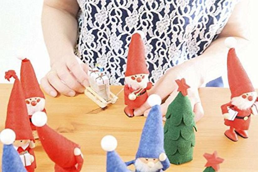 Christmas Wooden Doll Pulling a Sleigh [NORDIKA Nisse] (Santa / NRD120060)