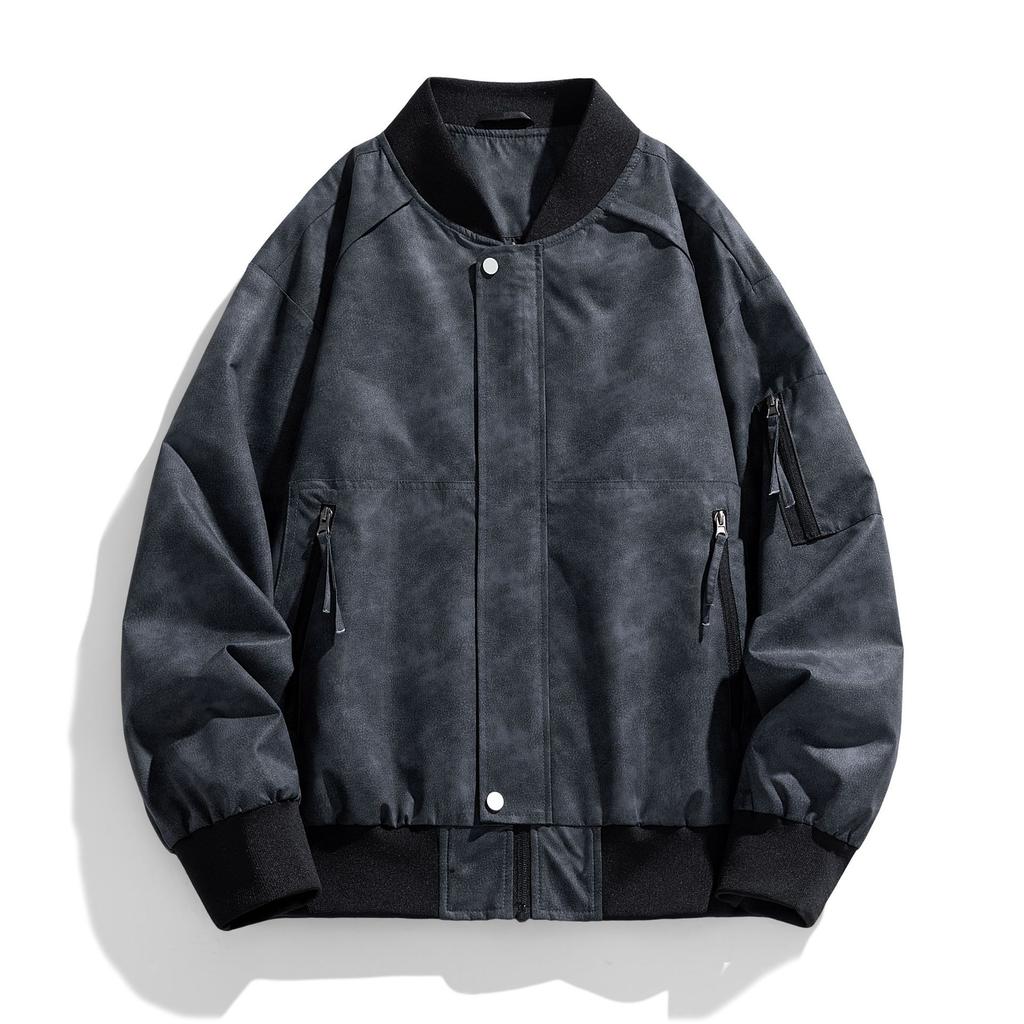 Casual Men's Jacket Men's Fashion Trendy Men's Casual American Baseball Collar Jacket