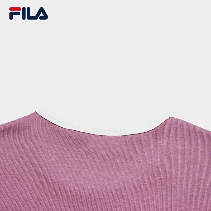 Fila Женская облегающая футболка в рубчик с коротким рукавом, лето 2026