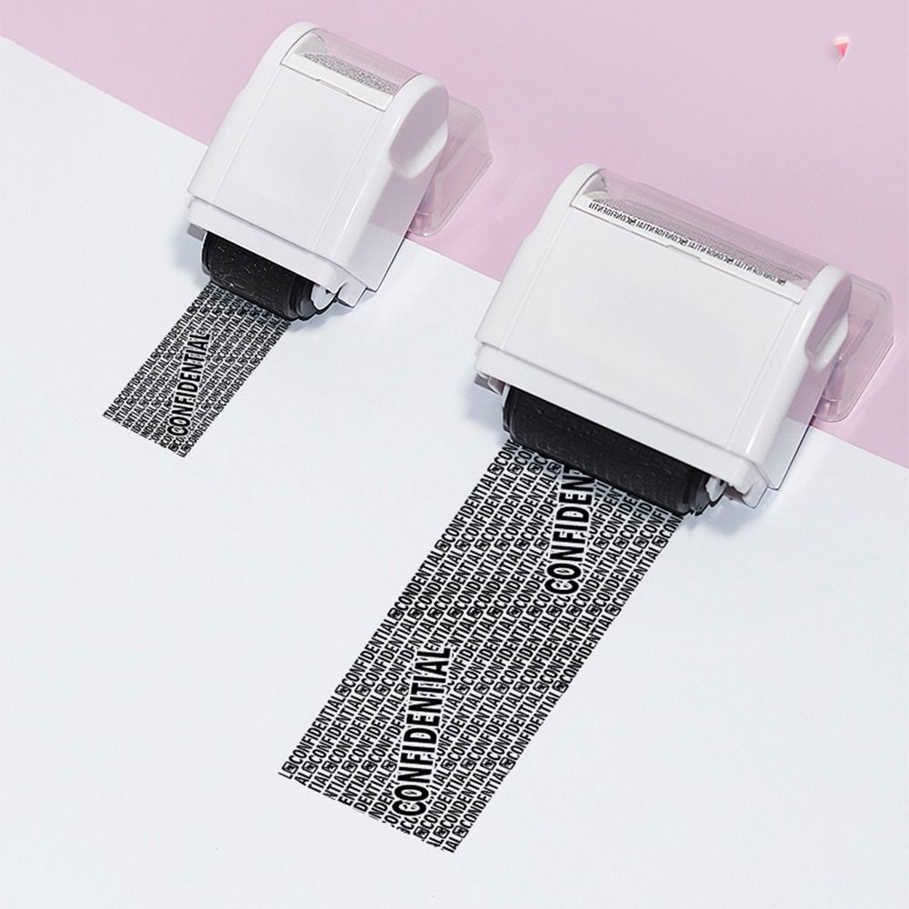 Защитный от кражи личных данных ролик-штамп с защитой от протечек Портативный ролик-штамп Ручной ролик-штамп Зашифрованный штамп Чернила для заправки