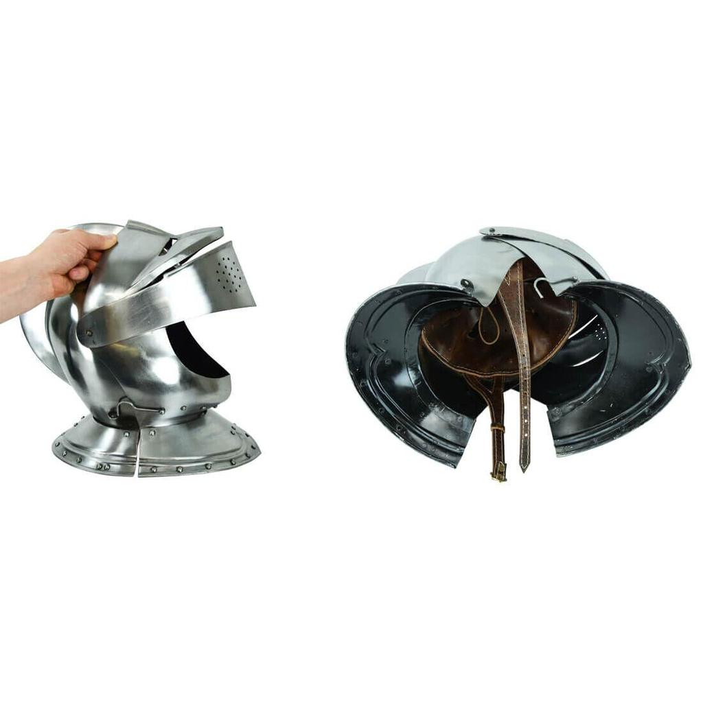 16th Century Close Helmet- 18 Gauge Steel Gift for Coseplay LARP