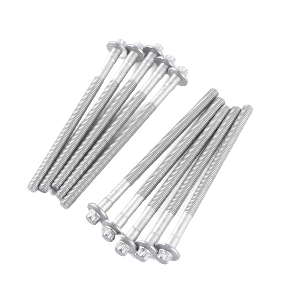 10 PCS Engine Cylinder Head Bolts Kit For Mercedes-Benz W203 C204 R172 L4 M271 1.8 165mm Length Cylinder Head Screws Engine Part