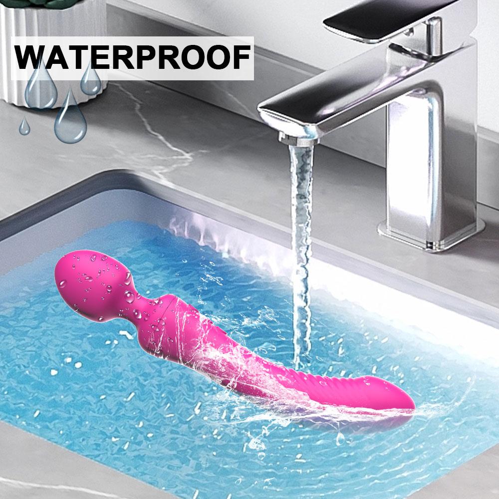 Oral Powerful Wand Vibrator Dual Magic G Spot Massage Anal Plug Toys For Adult Vaginal Clit Stimulate Soft Female Masturbator