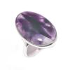 Кольцо из стерлингового серебра 925 пробы ручной работы с аметистом шалфеевого цвета, размер 7 r6j17