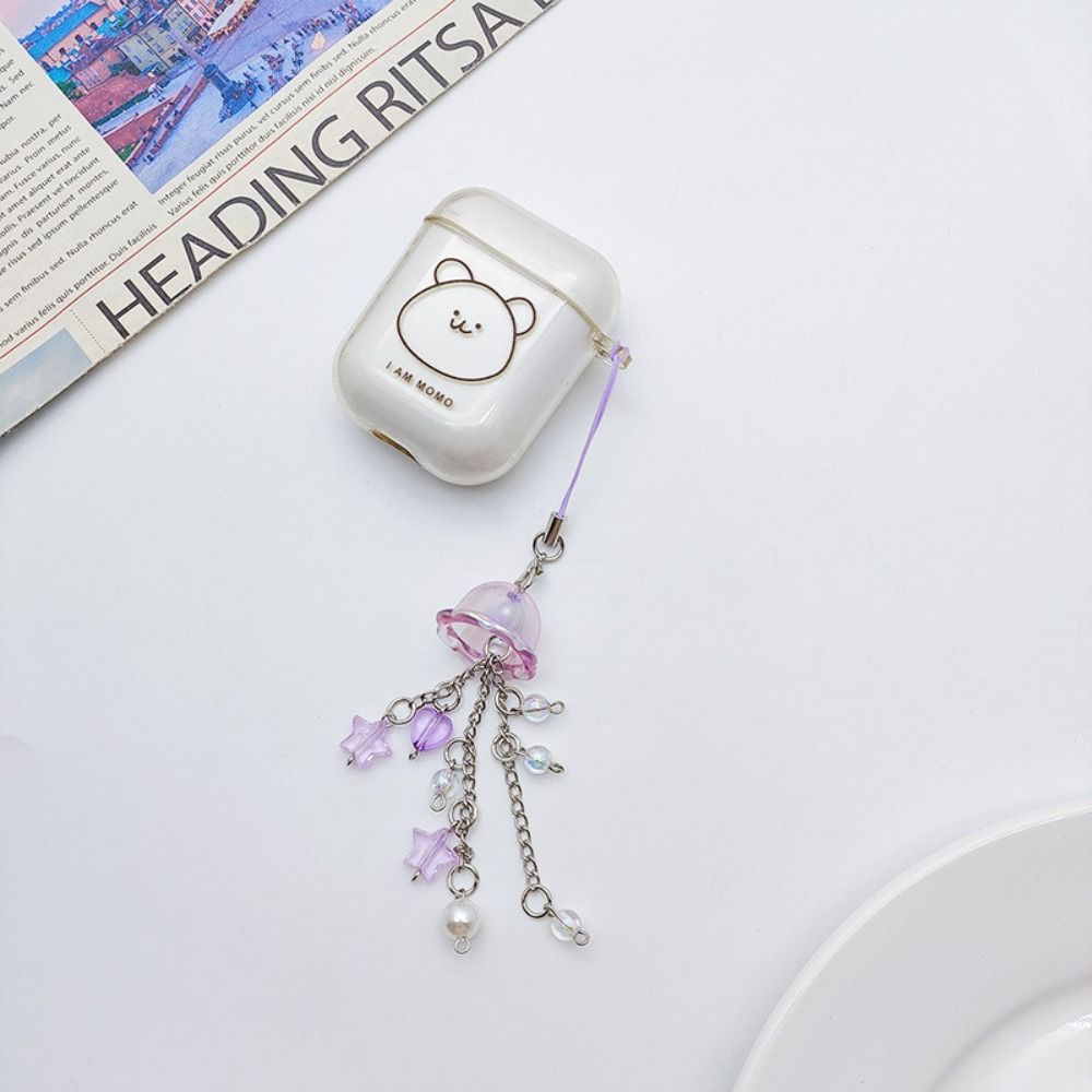 Jellyfish with Star Cottage Core with Star Key Chain New Beaded Phone Charm Phone Charm Key Chain